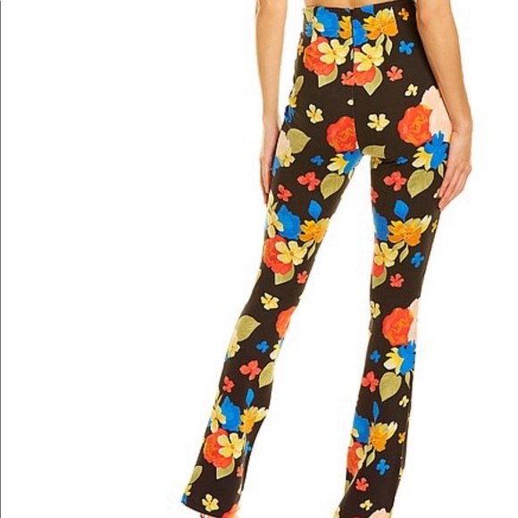DANIELLE BERNSTEIN REVOLVE SCOOP FRONT FLORAL NEOPRENE PANT SIZE 0 NWOT - Picture 3 of 4